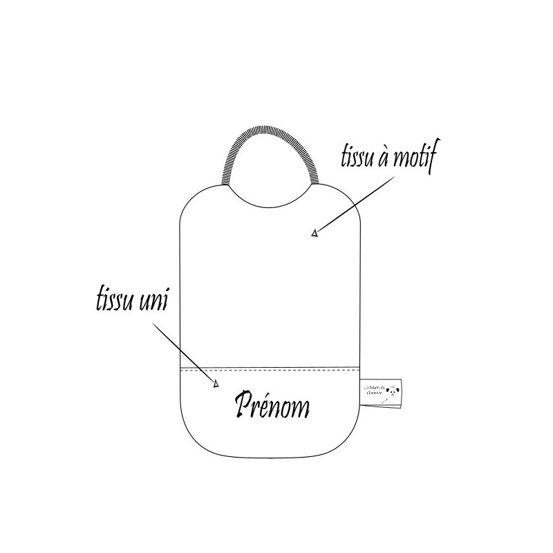 Bavoir élastiqué personnalisé - Les trésors de Clémence