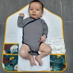 Tapis à langer nomade personnalisé - Les trésors de Clémence